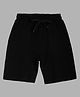 CHILINS 100% Cotton Knit Solid Shorts - Black