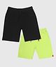 CHILINS Cotton Knit Pack Of 2 Solid Shorts - Black & Green