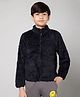 ALAN JONES Knit Full Sleeves Solid Light Winter Jacket - Navy Blue