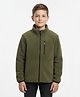 ALAN JONES Knit Full Sleeves Solid Light Winter Jacket - Olive