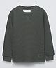 ALAN JONES Cotton Blend Knit Full Sleeves Solid Tee - Olive