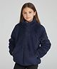 ALAN JONES Knit Full Sleeves Solid Light Winter Jacket - Navy Blue