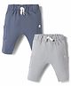 little planet by carter's Knit Full Length Solid Colour Lounge Pants Pack of 2 - ( Colour May Vary)