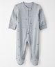 little planet by carter's Full Sleeves Sleepsuit With Nautical Theme Print - Green
