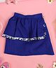 Cutiekins Linen Woven Floral Printed Skirt - Blue & White