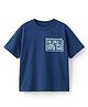 Kidbea 100% Bamboo Half Sleeves Little Super Dude Text Printed Tee - Blue