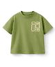 Kidbea 100% Bamboo Half Sleeves Sunny Days Ahead Text Printed Tee - Green
