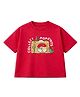 Kidbea 100% Bamboo Half Sleeves Collect Moments Text Printed Tee - Red