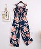 Mark & Mia Sleeveless Floral Printed Jumpsuit - Navy Blue
