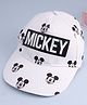 Pine Kids Disney 100% Cotton Summer Cap With Mickey Mouse Graphic White - Diameter 17 cm