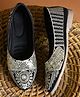 NZS Sequins Embellished Thread Work Embroidered Ballerinas - Black