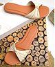 NZS Pleated Knot Detailed Sandals - Cream