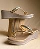 NZS Metallic Braided Strap Detailed Heels Sandals - Brown