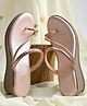 NZS Metallic Braided Strap Detailed Heels Sandals - Rose Gold