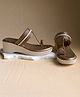NZS Stone Embellished Strap  Sandals - Brown