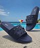 TRV Sports Jersey Applique Detailed Flip Flops - Blue