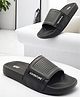 TRV Adventure Text Designed Anti Slip Sliders - Black