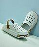 TRV Good Baby Text Designed Perforated Slingback Clogs - Green
