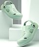 TRV Solid Perforated Slingback Clogs - Green