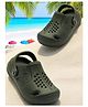 TRV Solid Perforated Slingback Clogs - Green
