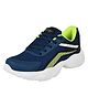 TRV Colour Blocked Abstract Designed Lace Up Shoes - Blue
