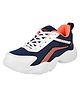 TRV Colour Blocked Abstract Designed Lace Up Shoes - White