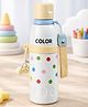 Little Surprise Box, Polka Dots Stripes Cap Series, Stainless Steel Kids Water Bottle , 520ml-Yellow