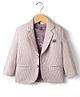 Dapper Dudes Woven Full Sleeves Striped Blazer With Typographic Tee - Purple