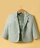 Dapper Dudes Woven Full Sleeves Striped Blazer With Typographic Tee - Green