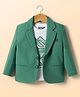 Dapper Dudes Woven Full Sleeves Blazer With Text Printed Tee - Green