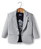 Dapper Dudes Woven Full Sleeves Blazer With Text Printed Tee - Grey