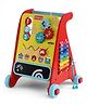 Babyhug Disney Mickey & Friends Wooden Activity Walker with Xylophone and 6 Activities - Red| Baby Safe Material| Engaging Activity Toys