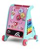 Babyhug Disney Minnie Mouse Wooden Activity Walker with Xylophone and 6 Activities - Pink| Baby Safe Material| Engaging Activity Toys