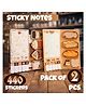 Elecart 440 Cute Kawaii Sticky Notes Set (11 Sheets) | Aesthetic Memo Pads, Index Tabs & Page Markers | Self-Adhesive Sticky Notes for Study, Planner, Office, School Supplies & Journaling (Pack 2)