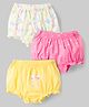 Babyhug 100% Cotton Knit Antibacterial Bloomers with Bow & Polka Dot Print Pack of 3 - Multicolor
