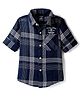 Ruff Cotton Woven Full Sleeves Checkered Shirt - Navy Blue