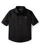 Ruff Satin Woven Full Sleeves Solid Colour Shirt - Black