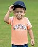 Babyhug 100% Cotton Waffle Knit Half Sleeves T-Shirt With Text Print - Multicolor