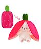 Kidology Rabbit With Chain Reversible  Soft Stuffed Toys for Girls Boys  White & Pink - Height 34 cm