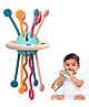 Kidology Pull String Toy for Babies Teething Strings Sensory Montessori Toys Baby Girl, Travel Toy for 6+Months Boy Food Grade Silicone Fine Motor Skills Toy for Toddlers (UFO), Multicolour