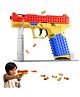 Kidology DIY Building Block Soft Bullet Gun Kit | Shell-Ejecting Pull-Back Action | Modular Foam Blaster Gun with Display Stand | Creative Assembly Toy for Kids