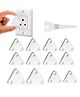 Kidology Baby Safety Electric Socket Plug Guards with Switch Board Cover & Removal Pin (White)