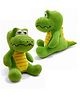 Kidology Height 27 cm Green Crocodile Plush Soft Toy for Kids | Soft & Huggable Stuffed Animal