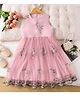 Mark & Mia Sleeveless Party Dress With Floral Embroidery - Pink