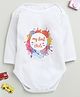 BUMZEE Cotton Knit Full Sleeves My First Holi Printed Onesie - White