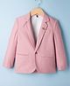 Rikidoos Cotton Knit Full Sleeves Solid Colour Blazer - Peach