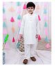 BownBee Cotton Woven Full Sleeves Solid Kurta & Pyjama Set  - White