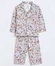 The Boo Boo Club Pure Cotton Knit Full Sleeves Floral Printed Coordinating Shirt & Pajama Night Suit - Multi Colour