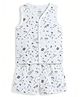 The Boo Boo Club Muslin Woven Sleeveless Space Theme Printed Coordinating Tee & Shorts Set - White