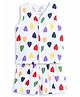 The Boo Boo Club Muslin Woven Sleeveless Hearts Printed Coordinating Tee & Shorts Set - White